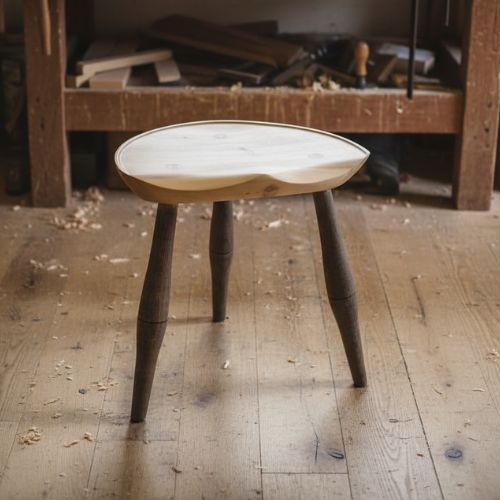 Tabouret chêne et tulipier
